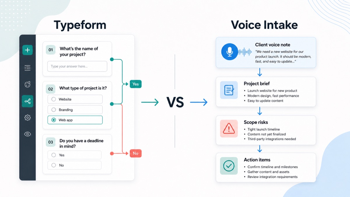 Typeform vs Voice Intake for Client Projects