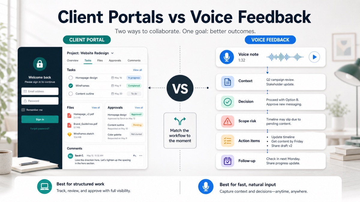 Client Portals vs Async Voice Feedback