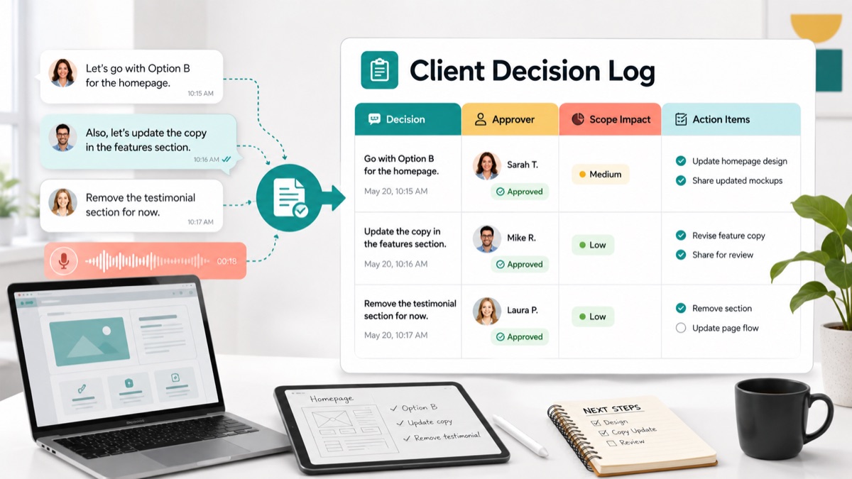 Client Decision Log for Agencies